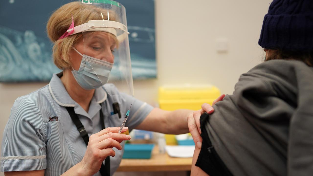 The UK government has pledged to vaccinate the 15 million people most at risk from COVID-19 by mid-February. Picture: Ian Forsyth – Pool/Getty Images.