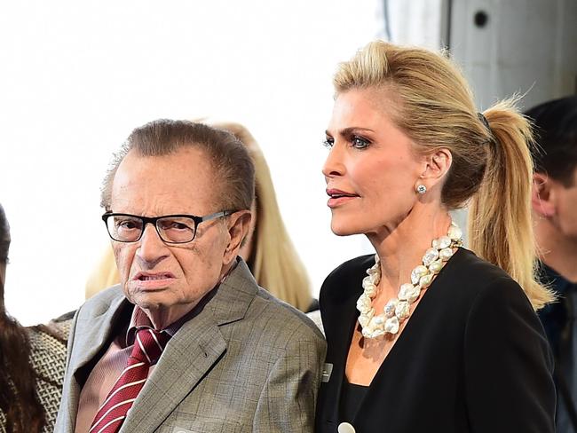 Larry King’s wife Shawn says she was ‘sickened’ after attending a recent birthday party for Gabor. Picture: AFP PHOTO/FREDERIC J. BROWN