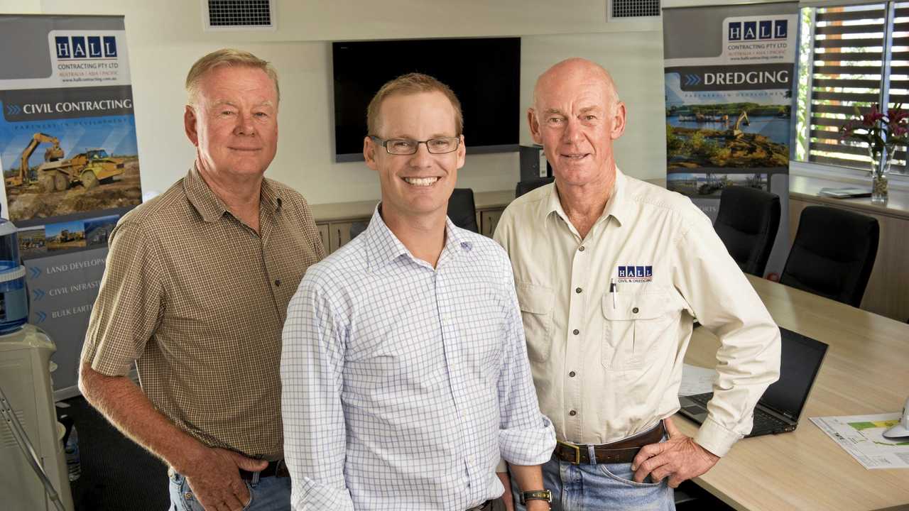 Hall Contracting directors (l-r) Peter, Cameron and Brian Hall. Picture: Contributed