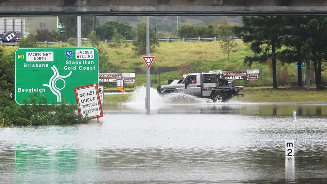 Flooding on the Gold coast in the aftermath of Cyclone Alfred. Flooding at Yatala. Picture Glenn Hampson