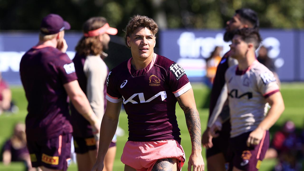 Reece Walsh at Broncos training at Red Hill. Pics Adam Head