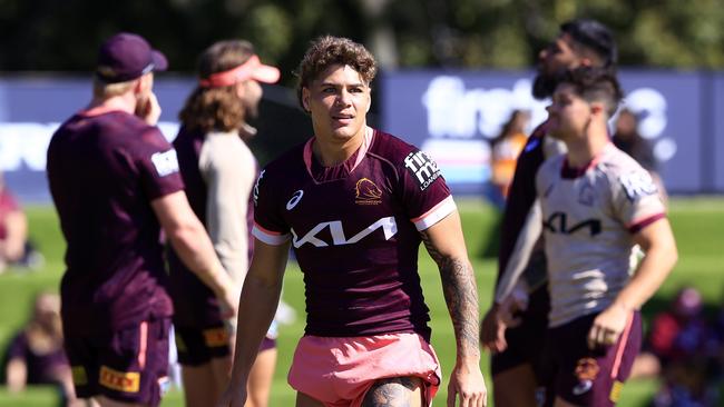 Reece Walsh at Broncos training at Red Hill. Pics Adam Head