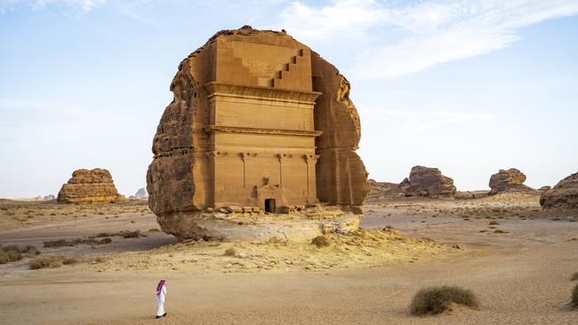 Tomb of Lihyan son of Kuza at Hegra archaeological site.