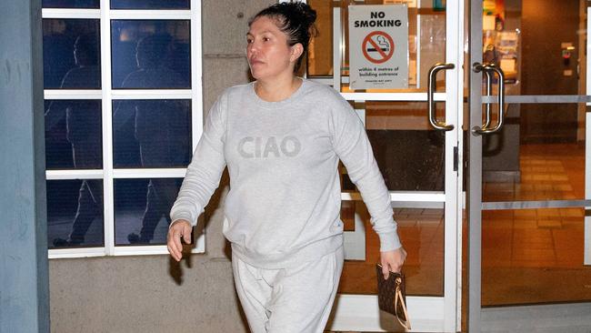 Roberta Williams at Moonee Ponds Police Station as per her bail conditions. Picture: Mark Stewart