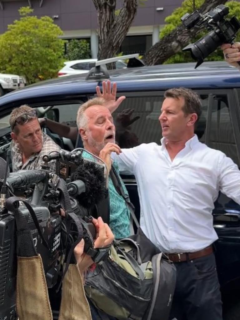 Former Territory Senator Nigel Scullion clashed with A Current Affair reporter Steve Marshall.