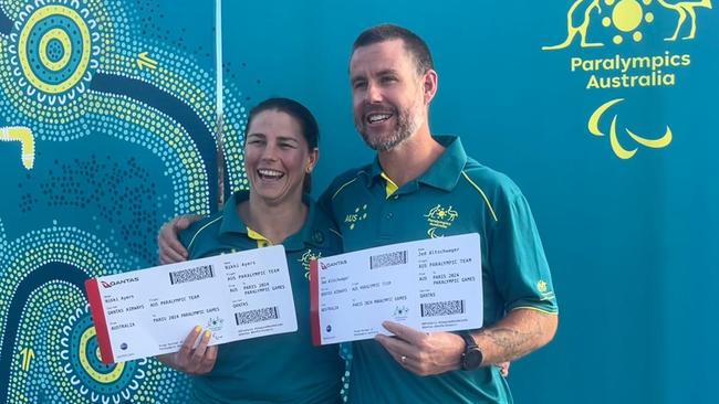 Nikki Ayers and rowing partner Jed Altschwager are aiming for rowing gold at the Paris Paralympics.