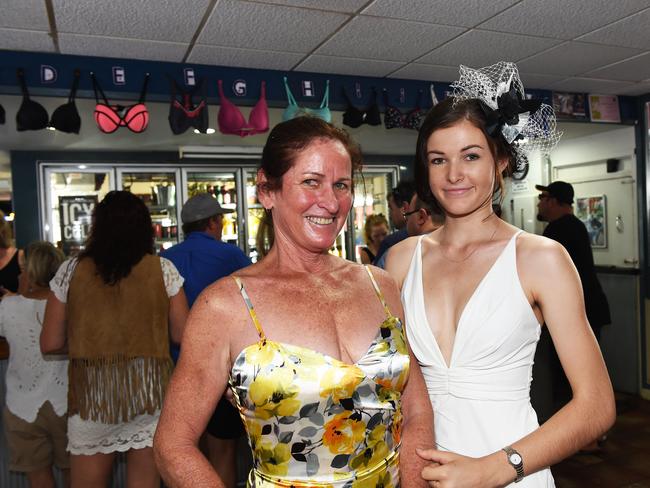 Bonnie and Irene Henderson at the Noonamah Tavern Frog Races. PICTURE: Justin Kennedy