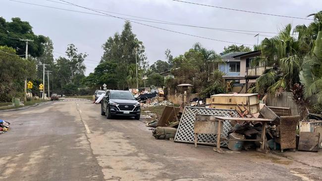 Damaged furniture on Enid St Goodna after the floods. Picture: Ipswich Cr Paul Tully