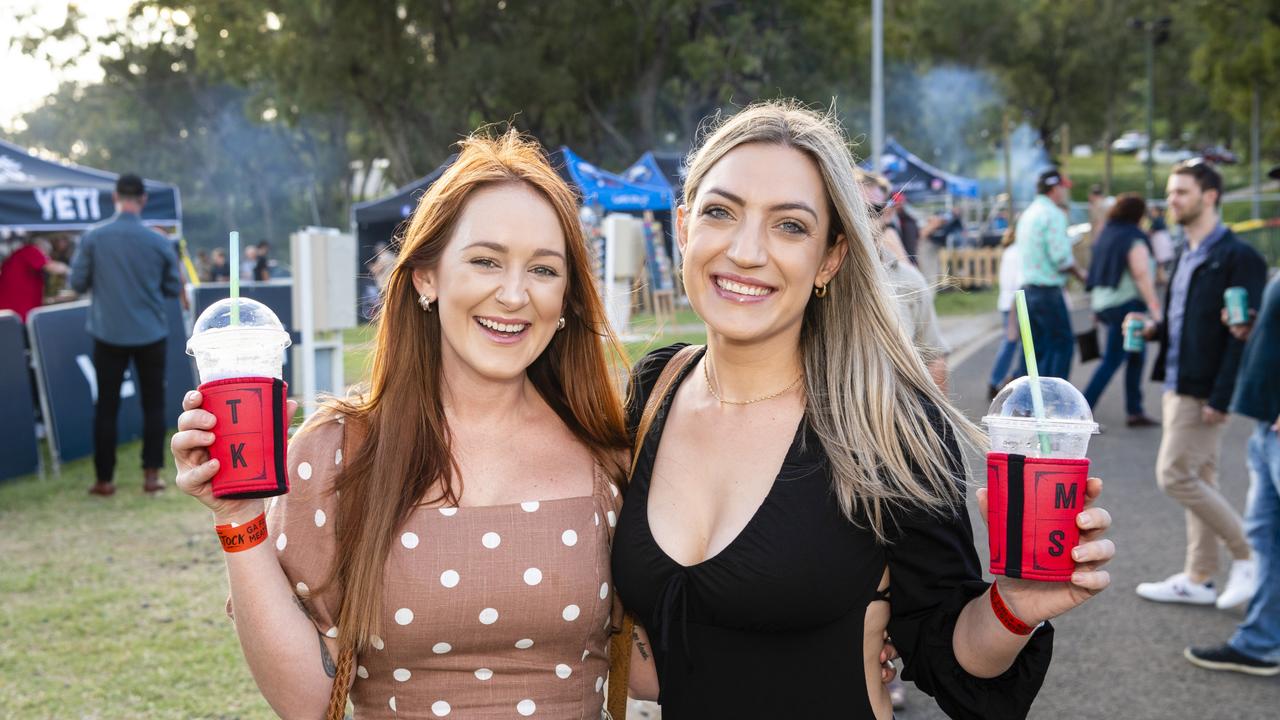 Sophie Timmins (left) and Josie Morrisey at Meatstock at Toowoomba Showgrounds, Friday, April 8, 2022. Picture: Kevin Farmer