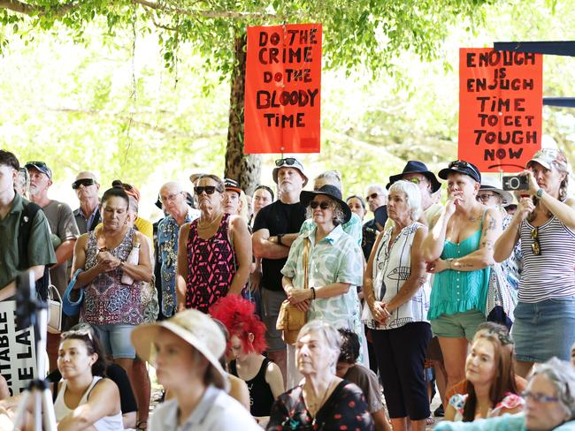 About 500 fed up Cairns residents gathered on the Esplanade at noon on Sunday for the Rally for Justice protest. in response to the sickening crime of an alleged gang rape of a woman at knifepoint in her own home on Friday, February 21. Picture: Brendan Radke