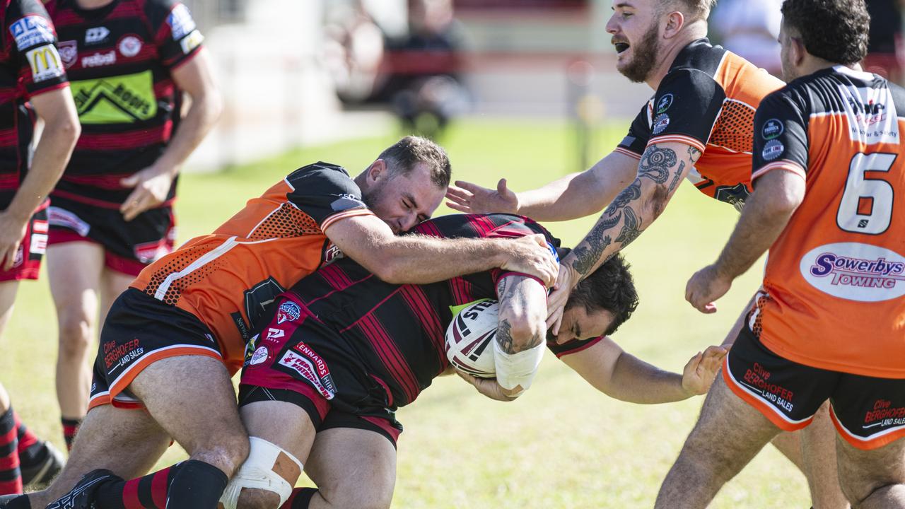 Action from a Reserve Grade match between Valleys and Southern Suburbs earlier this season. Picture: Kevin Farmer