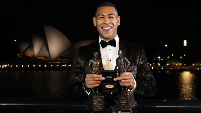 Jamayne Isaako won top pointscorer and Rookie of the Year at the Dally M Awards. Picture: Brett Costello