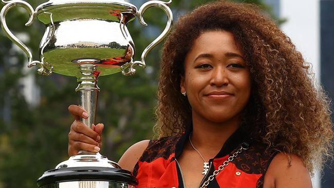 Tennis’ new queen with her crown. Picture: AFP