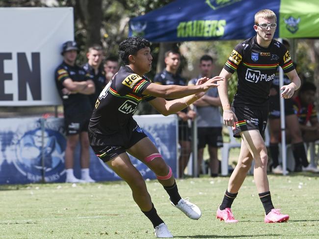 CANBERRA, AUSTRALIA, NewsWire Photos. MARCH 9, 2024: UNE Harold Matthews Cup - NSWRL Junior Reps Round Six Canberra Raiders vs Penrith Panthers at Raiders Belconnen in Canberra. Picture: NCA NewsWire / Martin Ollman