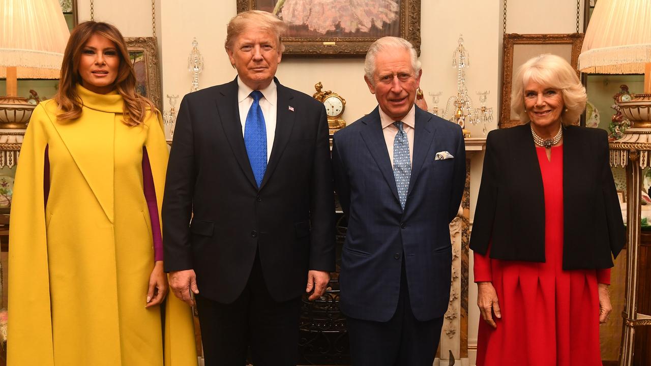 Charles and Camilla with Donald and Melania Trump in 2019. Picture: Victoria Jones/Pool/AFP