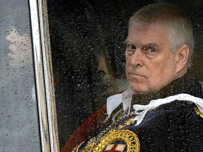 Prince Andrew, Duke of York leaves Westminster Abbey following the coronation ceremony of King Charles III and Queen Camilla on May 6, 2023 in London, England. Picture: Toby Melville - WPA Pool/Getty Images