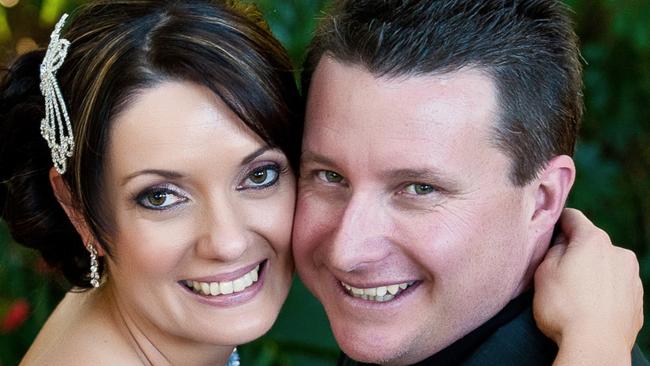 Senior Constable Brett Forte and his wife Susan, a fellow police officer.