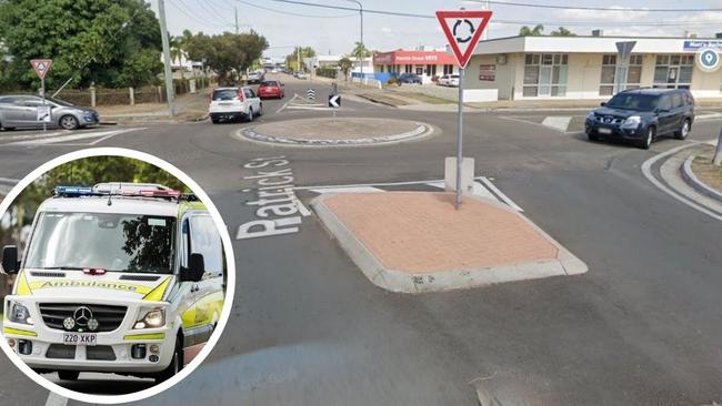 Paramedics responded to a traffic crash at the intersection of Anne and Patrick St on Wednesday night. Picture: Google Maps.