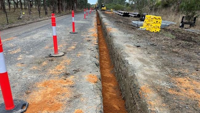 Sewer upgrade works have started at Nairne in the Adelaide Hills and will run for about six months. Picture: Supplied