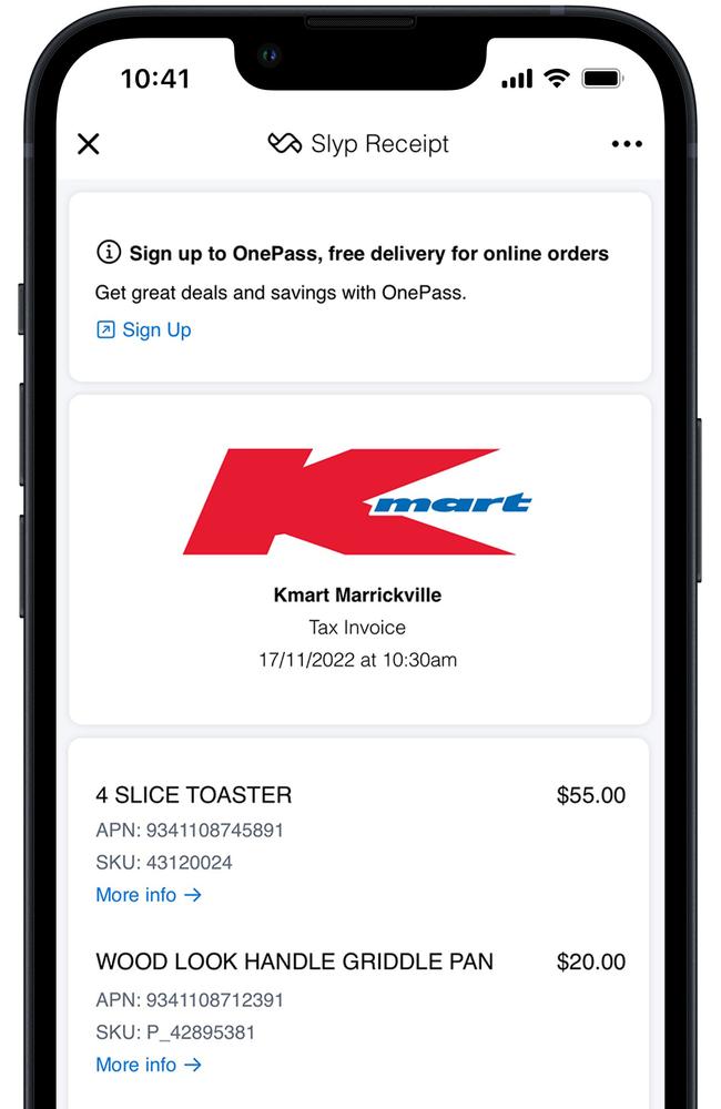 Smart Digital Receipts @ Kmart