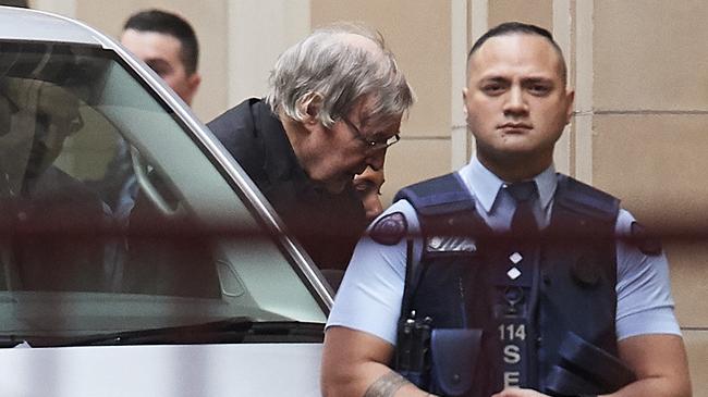 George Pell arriving at the Supreme Court of Victoria today. Picture: Erik Anderson/AAP