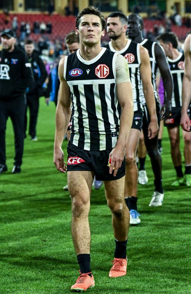Port captain Connor Rozee says the succession plan was not behind the poor season so far Picture: Mark Brake/Getty Images