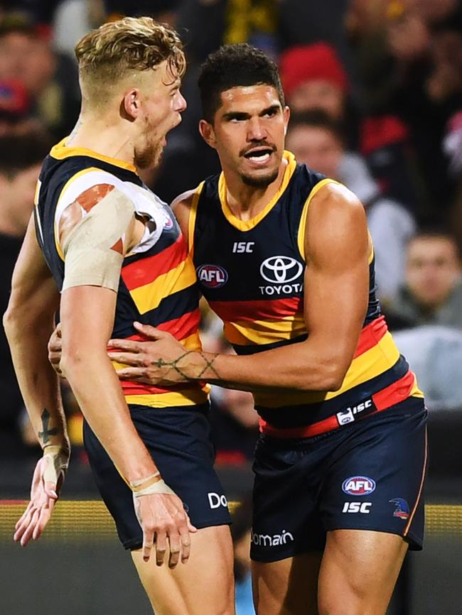 Hugh Greenwood has praised the Crows camp, retired teammate Curtly Hampton expressed concerns with aspects of it. Picture: AAP Image/Mark Brake