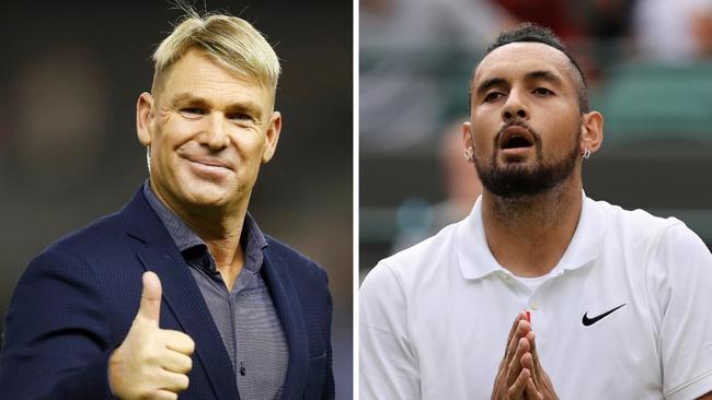 Shane Warne and Nick Kyrgios.