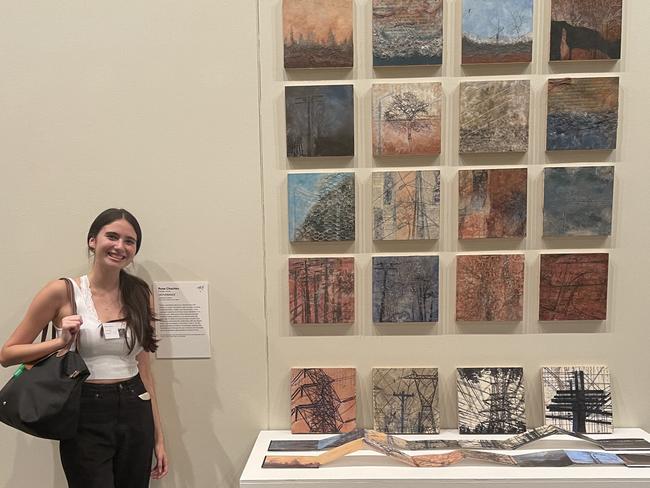 ARTEXPRESS: Rose Chachko, 18, of Reddam House, with her HSC artwork. Picture: Supplied.