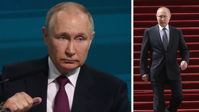 Russian President Vladimir Putin fell down the stairs and soiled himself this week. Pictures: Getty