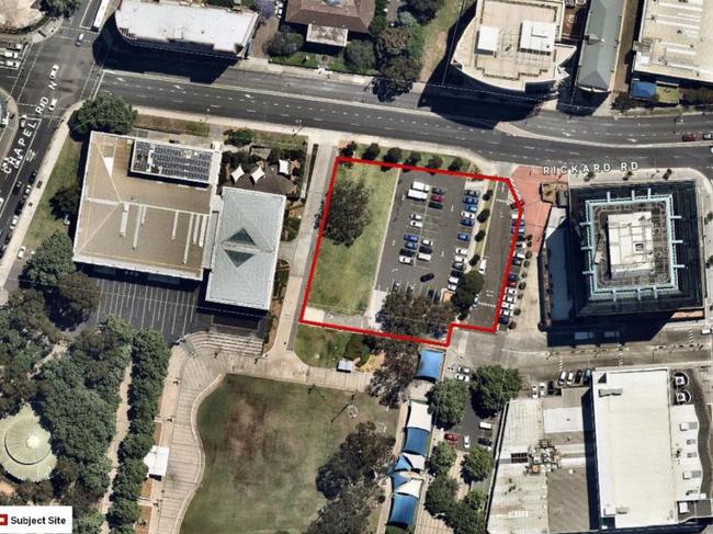 The site of the proposed WSU campus in Bankstown is currently owned by council. A leasing agreement would be made between Bankstown Council and WSU. Picture: Planning documents