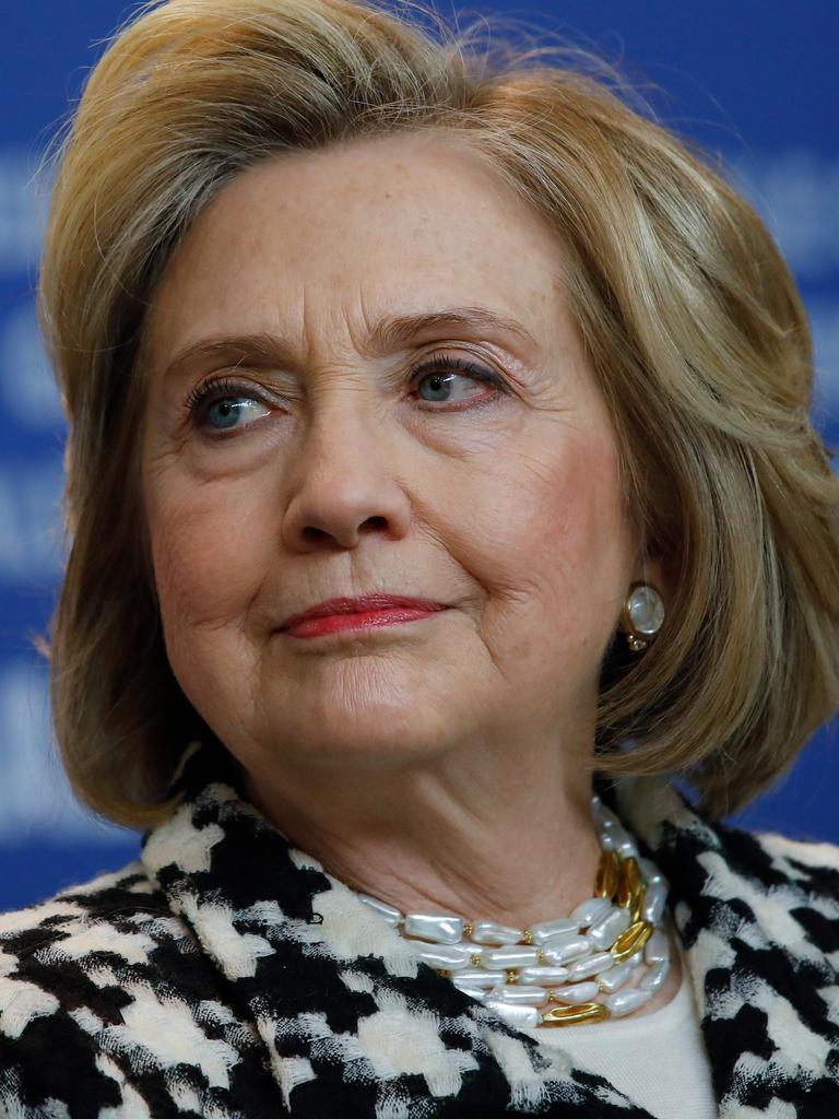 Former US Secretary of State and First Lady Hillary Rodham Clinton addresses a press conference for the film "Hillary" screened in the Berlinale Special category at the 70th Berlinale film festival on February 25, 2020 in Berlin. Picture: David GANNON / AFP.