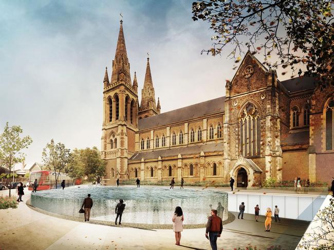 Concept drawings of a proposed redevelopment of St Peter's Cathedral in North Adelaide. Supplied: Anglican Diocese of Adelaide