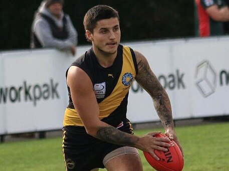 Jarrod West in action for Mitcham. Picture: Davis Harrigan