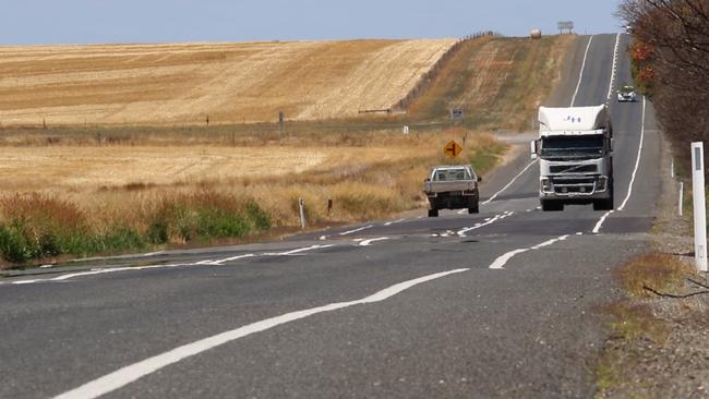 The uneven road surface of the Horrocks Highway. 