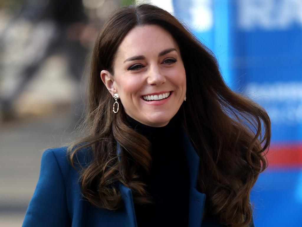 Kate is those thrifty $3.95 earrings in January. Picture: Chris Jackson/Getty Images.