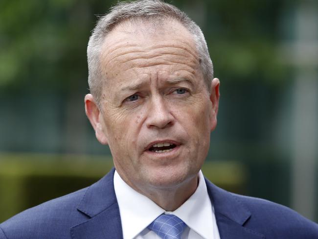The Opposition Leader Bill Shorten during a press conference at Parliament House in Canberra. Picture Gary Ramage