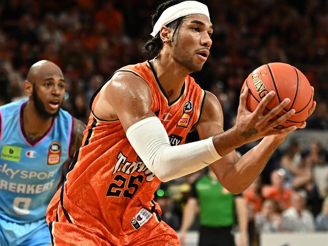 Keanu Pinder and the Taipans were dominant in the opening quarter. Picture: Emily Barker/Getty Images