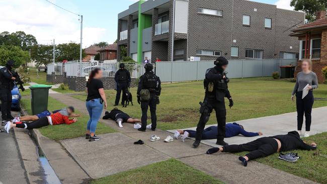 Strike Force Raptor cracks down on illegal gun use. Picture: NSW Police