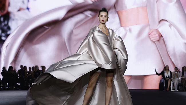 SYDNEY, AUSTRALIA - MAY 15: A model walks the runway during the MARIAM SEDDIQ show at Australian Fashion Week 2025 at Carriageworks on May 15, 2025 in Sydney, Australia. (Photo by Brendon Thorne/Getty Images)