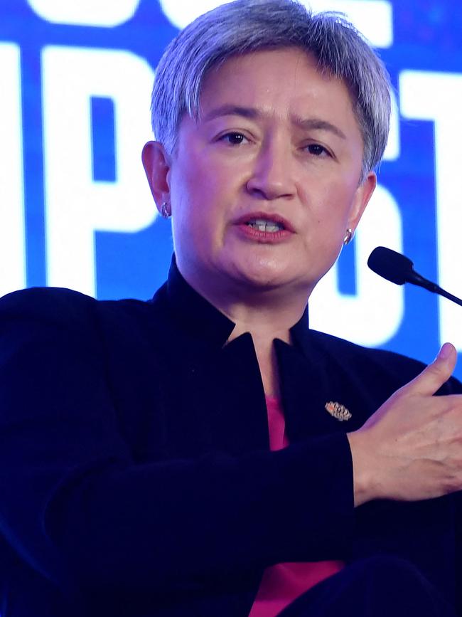 Penny Wong on Friday. Picture: AFP