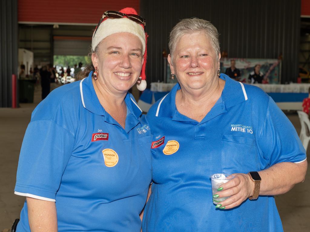 Jen Haworth and Helen Dee at Special Childrens Christmas Party Mackay Saturday 19 Novemeber 2022. Picture: Michaela Harlow