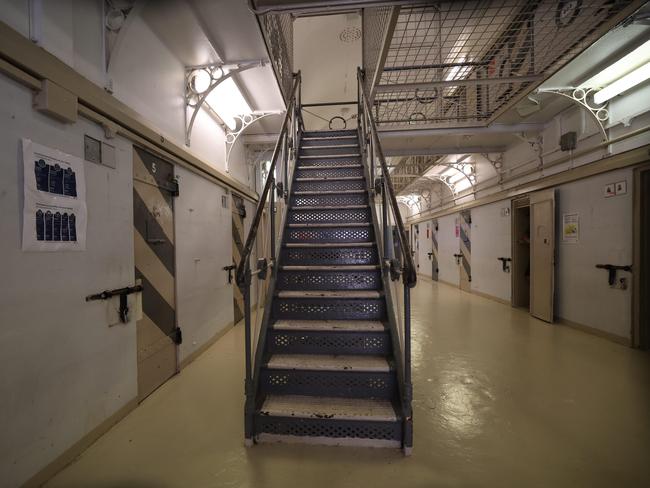 Cells line the main stairwell. Picture: News Corp