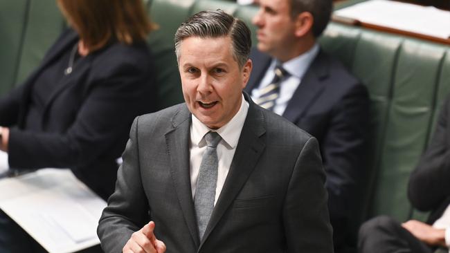 Health Minister Mark Butler during Question Time at Parliament House in Canberra. Picture: NCA NewsWire / Martin Ollman