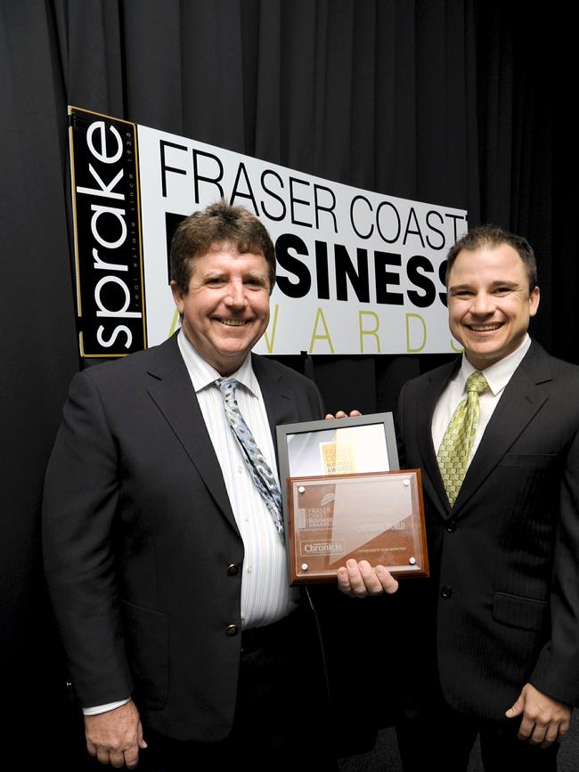 Fraser Coast Business Awards - Retailer of the Year - Cartridge World, David Smith. Presented by Edge Marketing Solutions' Daniel Hunjas.Photo: Valerie Horton / Fraser Coast Chronicle