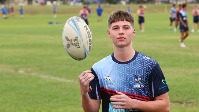 Grady Payne as a Redcliffe SHS student - he was one of the players of round one in the Meninga Cup. Picture: Tertius Pickard