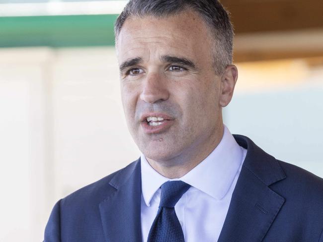 October 8, 2024: Premier Peter Malinauskas with Labor's candidate for Black, Alex Dighton at the Majors Road upgrade. Picture: Kelly Barnes