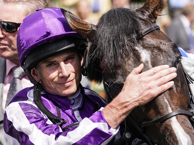 Ryan Moore after riding US Navy Flag to victory in the Darley July Cup at Newmarket.