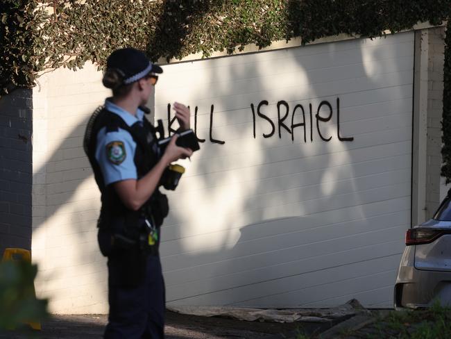 Message of hate.... This is the reality we’ve got in Woollahra. Picture: Rohan Kelly