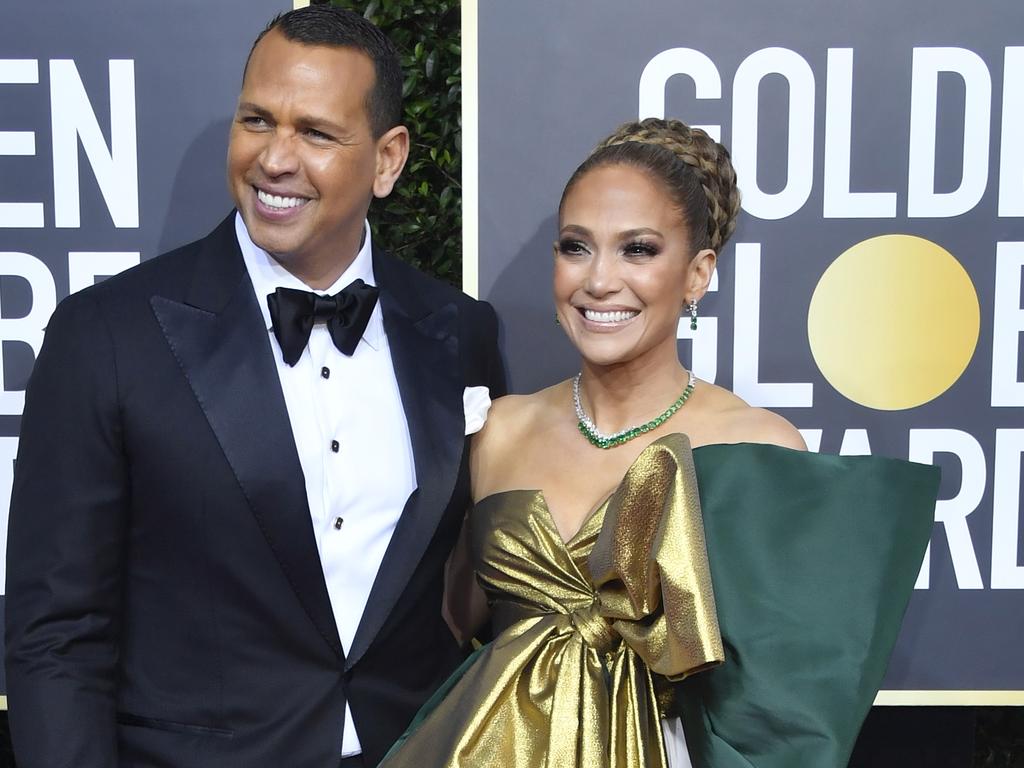 Alex Rodriguez and Jennifer Lopez. Picture: Getty